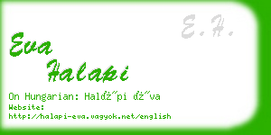 eva halapi business card